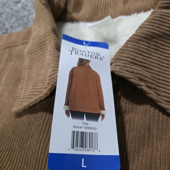 Boston Traders Tan Corduroy Jacket with Sherpa Collar - Picture 2 of 4